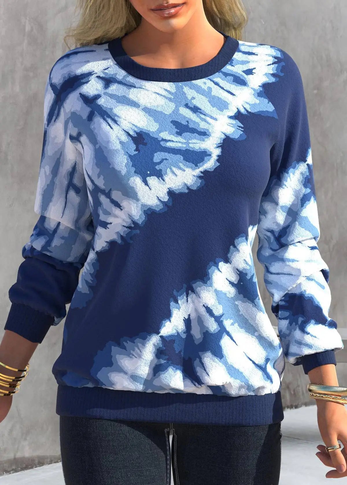 Pullovers Casual Sweatshirts For Women Tie Dyed Tops Autumn Fashion Streetwear y2k Clothes Ropa de Mujer Sudaderas