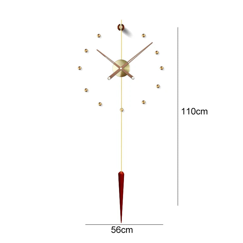 Spanien Große Wanduhr Modernes Design Metall Luxus Wand Uhren Uhren DIY Wohnkultur Stille Wohnzimmer Orologi Da Parete Geschenk