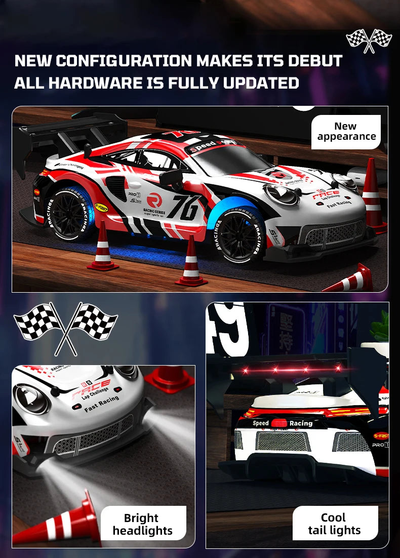 RC Car 4WD 1/24 Remote Control Cars 2.4G Radio High Speed Drift Racing High Speed Truck RTR Vehicle Toy Gift for Kids Children.