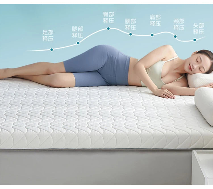 Matratze aus Sojabohnenfaser, Bodenmatte, faltbar, Tatami-Matte mit langsamer Rückfederung, 4/7 cm Dicke, King Twin, Queen-Size-Latex-Schwammbettprodukt