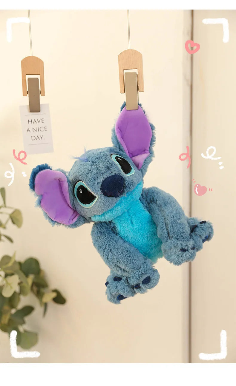 Disney Stitch Angel Stuffed Plush Toy Kawaii Lilo & Stitch Cartoon Plush Doll Stress Relief Pillow Comforting Toy for kids Gifts.