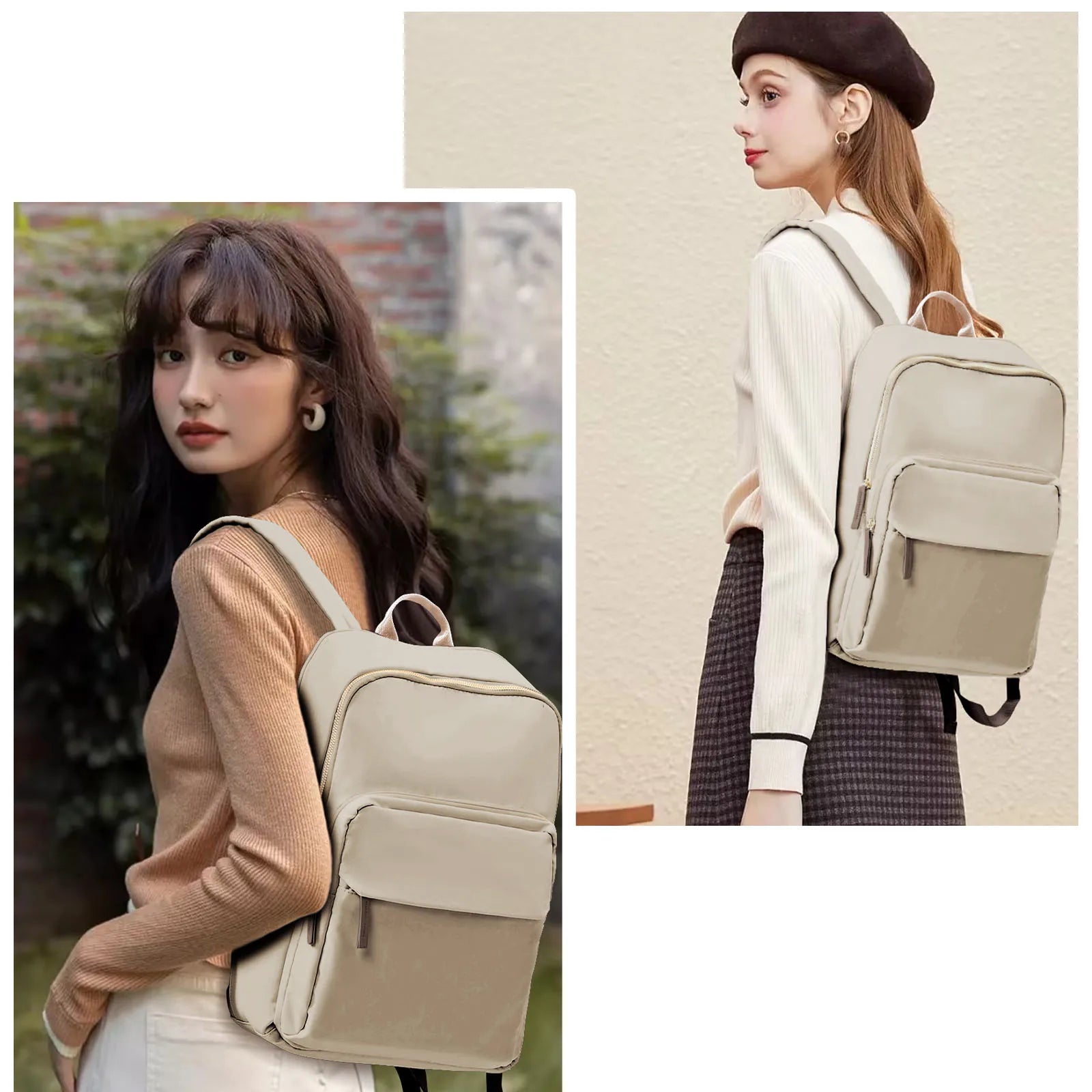 New Simple Large Capacity Backpack Women Travel Business Teacher Backpack Laptop Shoulder Bag Girl School Student Backpack Purse.