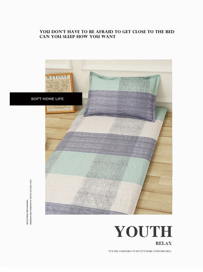 WASART Fully enclosed with zipper mattress protector cover geometric printed baby couple single double bed sheet protection pad.