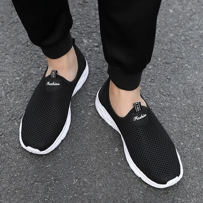 YRZL Sneakers Men Summer Casual Shoes Men Mesh Breathable Outdoor Non Slip Sports Shoes Slip on Loafers for Men Pius Size 39-46