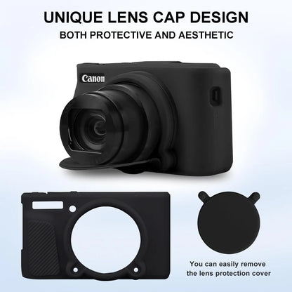 Camera Case for Canon PowerShot SX740 / SX730 Digital Camera, Soft Silicone Protective Bag Removable Lens Cover Accessories.