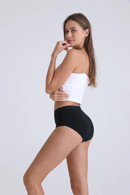 3pcs Cotton Women Panties Lady Plus Size Underwear Large Size High Waist Briefs Breathable Solid Color Female Lingerie.