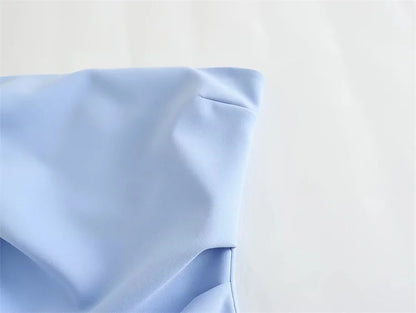 MUJER Off Schulter Mini Kleid Frau Blau Schwarz Weiß, Figurbetontes Kleid Frauen Backless Ärmellose Sommer Sexy Party Kurze Kleider.