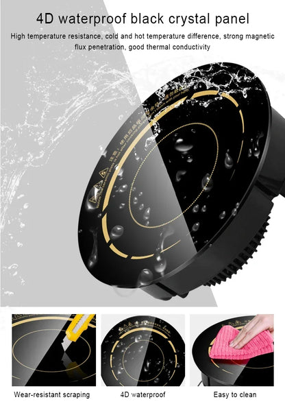 Mini Electric Magnetic Induction Cooker Wire control Embedded Hotpot Hob Burner Waterproof hot pot Tea Boiler Stove Cooktop 800W.