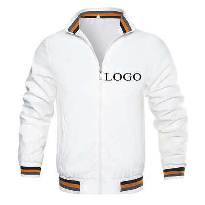 Your Own Design Brand Logo/Picture Personalized Custom Anywhere Men Women DIY Fashionable stand collar jacket Fashion New jacket.