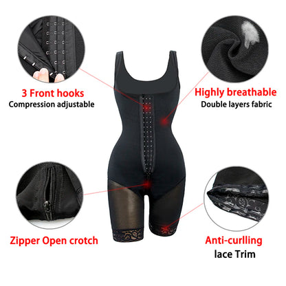 Fajas Reductoras Body Shaper Slimming Sheath Flat Belly Shapewear Tummy Control Bodysuit Postpartum Bodices Girdles Woman Corset.