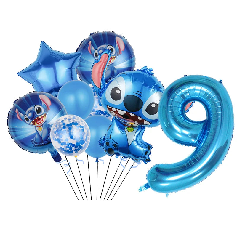 Disney Stitch Geburtstagsparty-Luftballons, Lilo & Stitch-Ballon-Sets, Babyparty für Kinder, Geburtstagsparty-Dekorationen, Zubehör, Geschenke