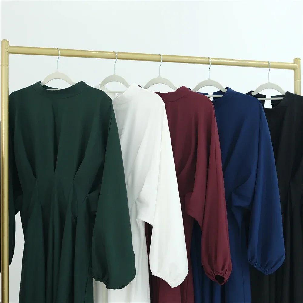 Ramadan Linen Abaya Dubai Turkey Islam Muslim Modest Dress Kaftan Prayer Clothes For Women Kebaya Robe Arabe Femme Musulmane