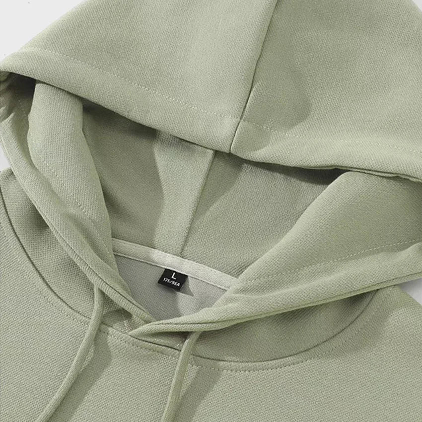 470G-570G HeavyWeight Cotton New Autumn Casual Men's Top Solid Color Loose Pullover Hoodies Sweatshirt Long-Sleeve Men Clothing.