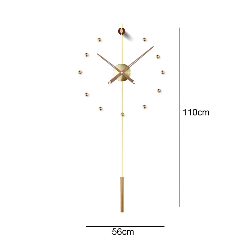 Spanien Große Wanduhr Modernes Design Metall Luxus Wand Uhren Uhren DIY Wohnkultur Stille Wohnzimmer Orologi Da Parete Geschenk