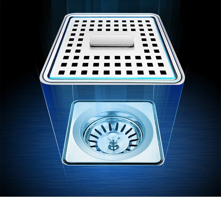 Large Size Nano Meter Cup Rinser Stepped Kitchen Sink 304 Stainless Steel 4mm Thickness Handmade Sinks With Knife Holder