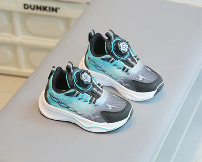 Tenis Child Shoe Casual Sneaker for Boy Kid Shoe for Girl Rotating Buttons Running Shoe for Girl Soft Sole Mesh Braeathable Shoe.