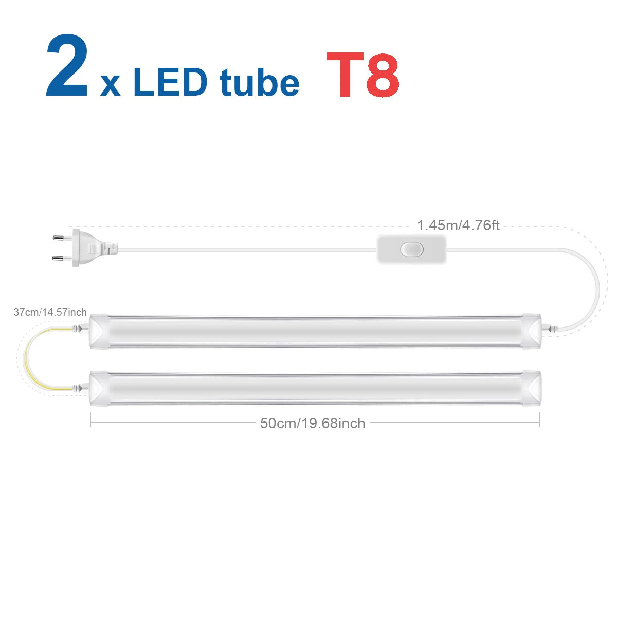 50CM 15W/T5 25W/T8 LED Tube Light 220V Aluminum LED Bulb Bar Wall Lamp For Reading Working Warehouse Home Kitchen Night Lighting