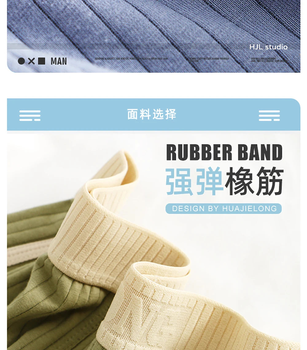 3 Teile/paket 100% Baumwolle Solide Gestreiften männer Boxer Sexy Atmungsaktive Mesh U Gabelung Unterwäsche Hohe Elastische Erweitern Bund Unterhose