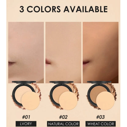FOCALLURE 3 Colors Make Up Face Powder Brighten Oil-control Nude Makeup Pressed Powder Foundation Makeup Base Cosmetics.