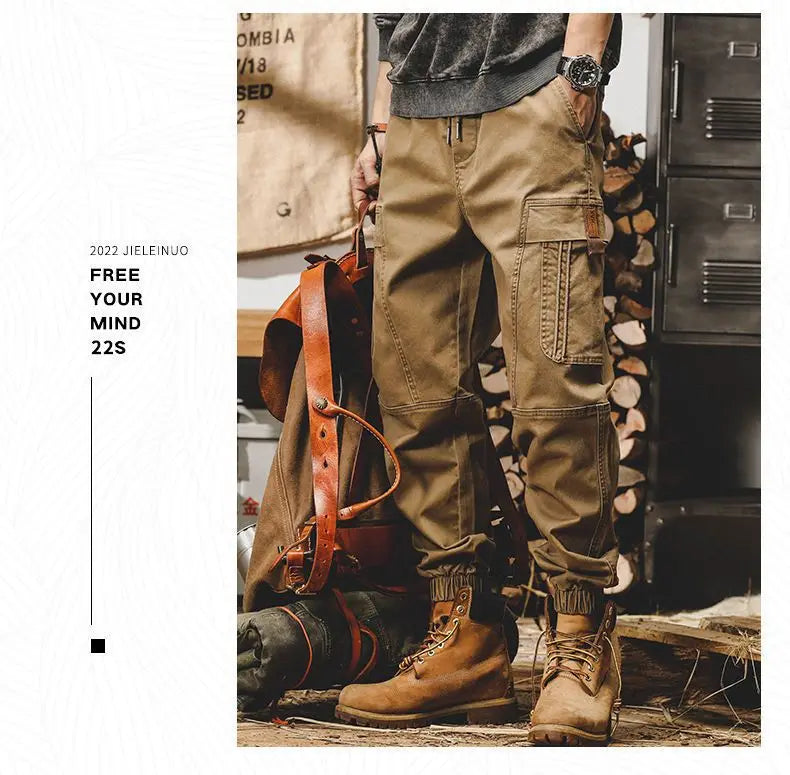 ARENS Techwear Cargo Pants Men Black Cargo Trousers Male Vintage Japanese Streetwear Hip Hop Pockets Casual Safari Style Loose