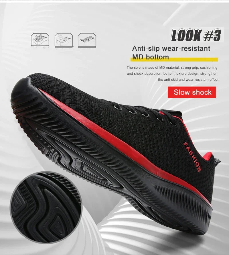 YRZL Sneakers Men Running Shoes Lightweight Sport Shoes Classical Mesh Breathable Casual Shoes Fashion Man Sneakers.