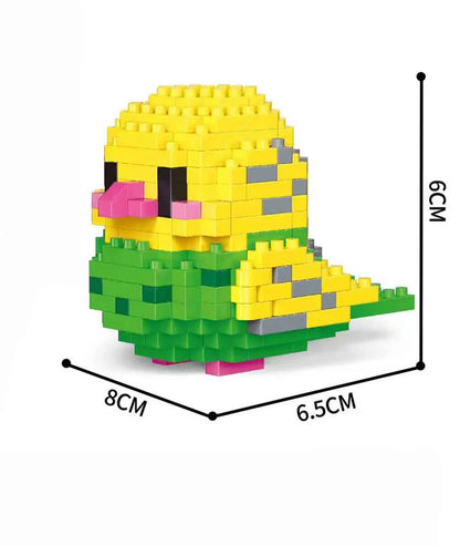 KNEW BUILT Colorful Parrot Micro Mini Building Blocks Assembly Toys 3D Model Bricks for Birds Funs Hands-on Ability Gift