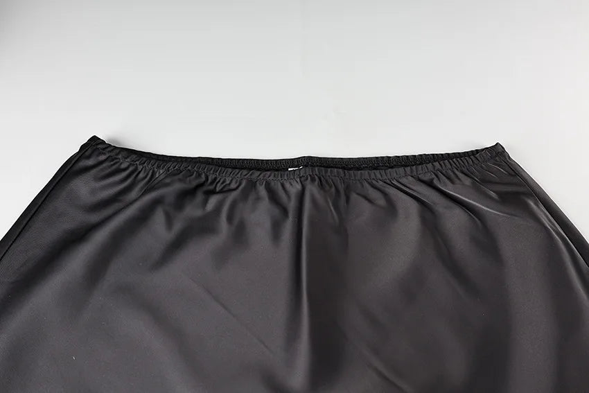 New Lace Patchwork Fashion Mini Skirt Split High Waist Sexy Black Skirt Summer Office Lady Skirt High Street Short Skirt Women