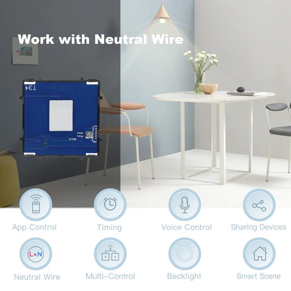 BSEED Wifi 1/2/3Gang Touch Smart Switches Funktion Teile Tuya Smart Leben App Kompatibel EU Buchse glas Front Panels Ersatzteile.