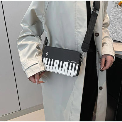 Fashion Polka Dot Ladies Piano Bag New Style Niche Underarm Shoulder Bag Sweet Personality Piano Backpack Women's Bag Square Bag