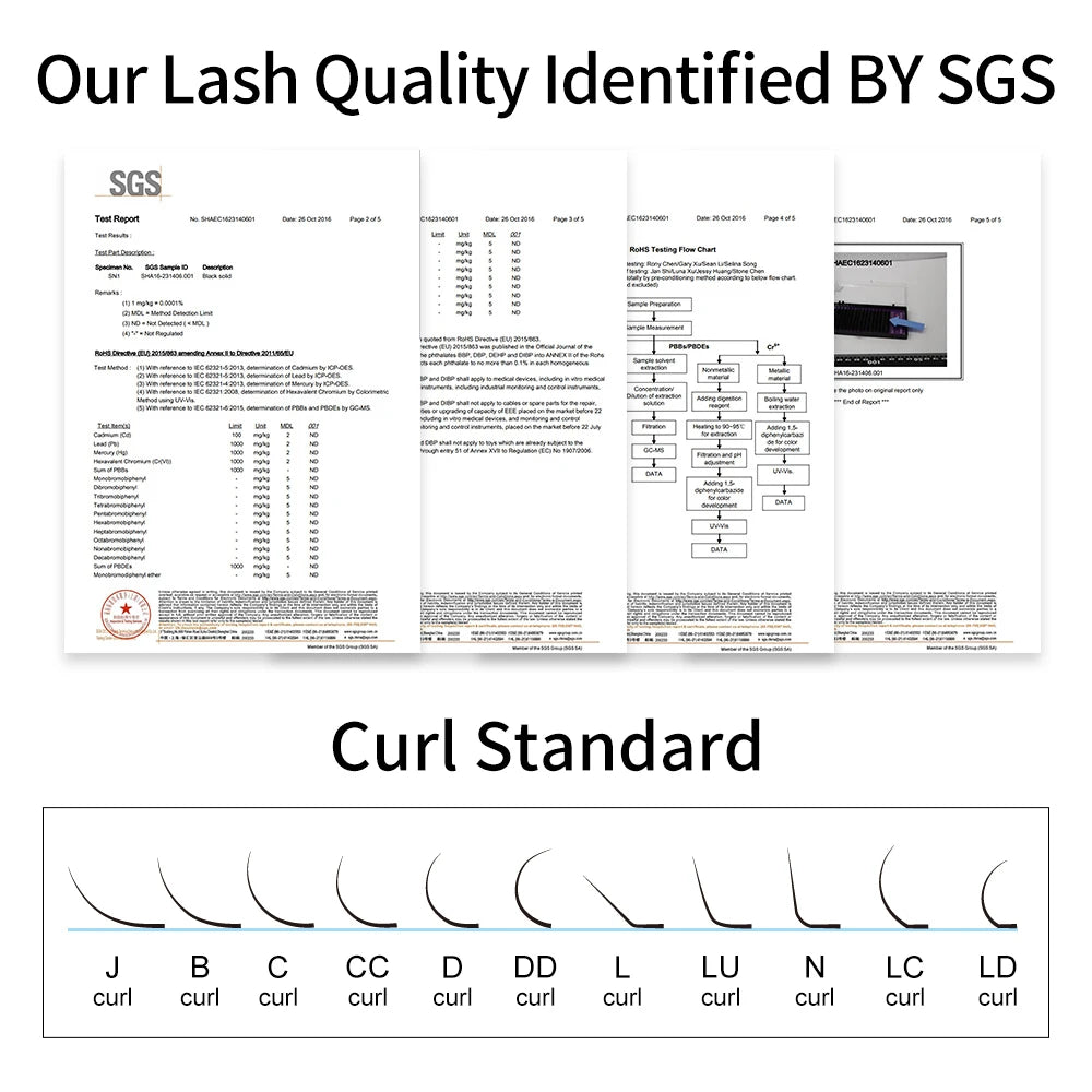 NAGARAKU Classic 16rows/case 7~25mm Mix Premium Natural Synthetic Mink Individual Eyelash Extension Supplies Makeup Cilios.