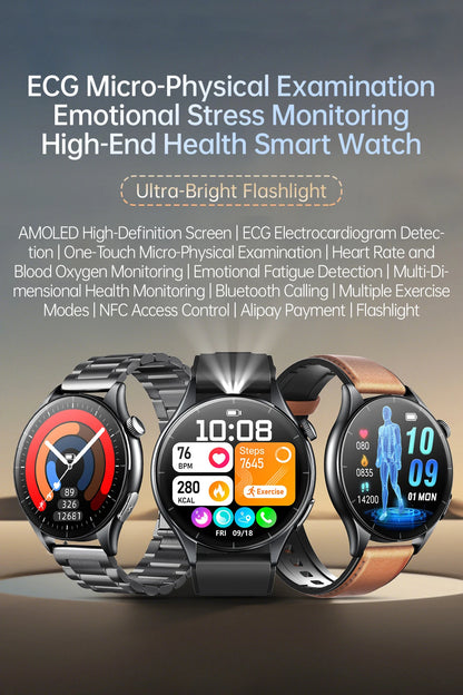 2025 New For HUAWEI Health MonitorUric Acid Blood Pressure Blood oxygen Body Analysis Smart Watch ECG+PPG Clock Smartwatch Men.
