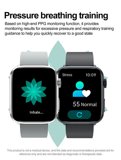 2025 New Iatrology Grade Smart Watch Women Blood pressure Blood oxygen Fat Heart Rate Menstrual Tracking BT Call Bracelet Ladies.