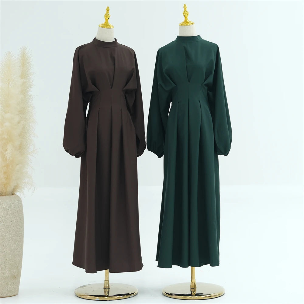 Ramadan Linen Abaya Dubai Turkey Islam Muslim Modest Dress Kaftan Prayer Clothes For Women Kebaya Robe Arabe Femme Musulmane