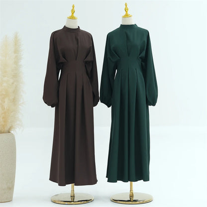 Ramadan Linen Abaya Dubai Turkey Islam Muslim Modest Dress Kaftan Prayer Clothes For Women Kebaya Robe Arabe Femme Musulmane