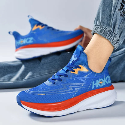 Men's Running Shoes Cushioning Outdoor Non-Slip Jogging Breathable Trainer Race Sneakers Luxury shoes Mesh Couple Off-road Shoes.