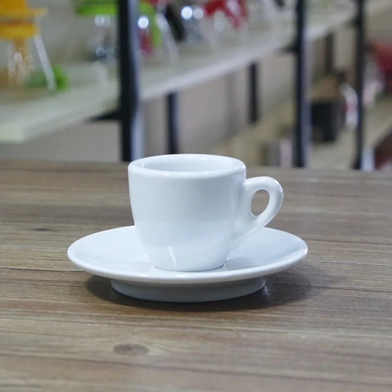 Nuova Point Classic Esp Espresso Cup And Saucer Set Professional Competitive Level Thicken Bone China Coffee Mugs And Plate Set.