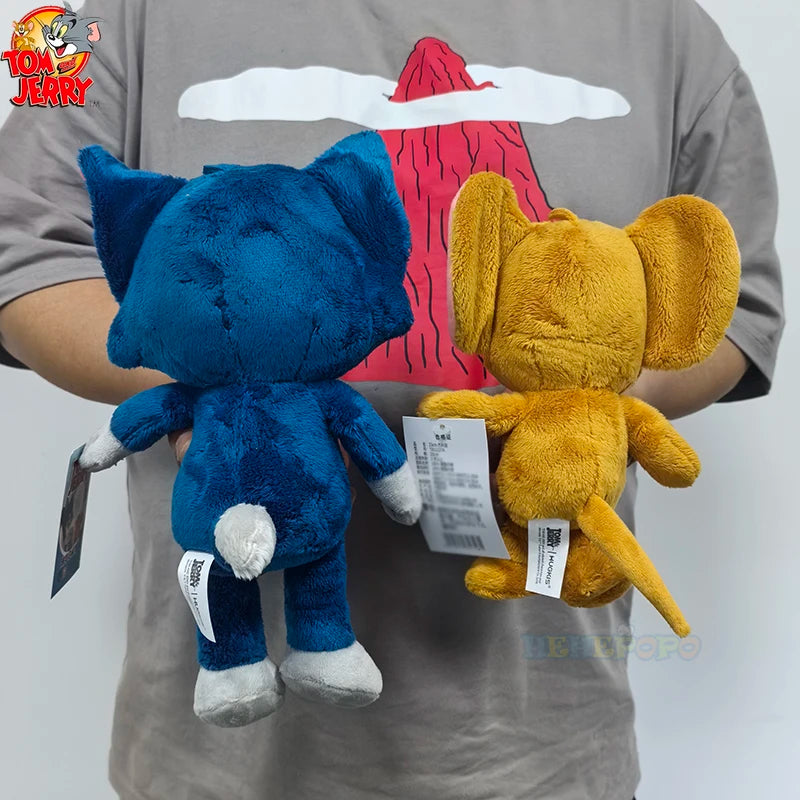 Tom and Jerry Plushies 32cm Tom 23cm Jerry Stuffed Dolls Movie Series Collectible for Kids.