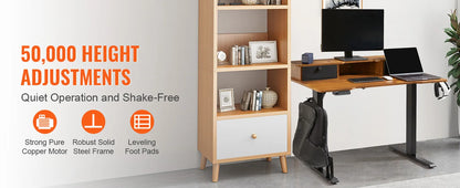 SucceBuy Elektrischer Stehpult, höhenverstellbarer Stehpult mit doppeltem Schutzsystem, hohe Tragfähigkeit für das Heimbüro