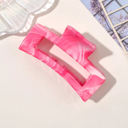 1/3/4/6 Pcs Medium Hair Claw Clips for Women Girls, Pink Strong Hold Matte Square Hair Clips for Thick Thin Hair