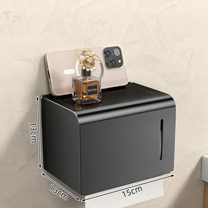 Wasserdichte Toilettenpapierbox zur Wandmontage, perforierte Rollenpapier-Schublade, Handtuch, Schublade, Aufbewahrungsregal, Organizer, Badezimmer