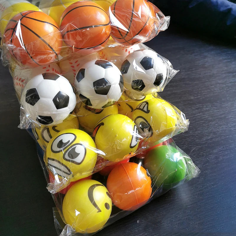 Stress Relief Foam Sponge Stress Ball Squeeze Ball Toy Squeeze Hand Wrist Exercise Sponge Toy for Kid Adult Child Creative Gifts.