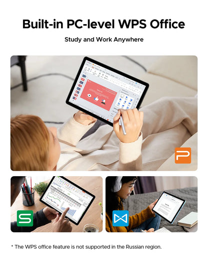 DOOGEE Tab A9 Pro+ Tablet PC Android 15 Dual Speakers 11'' Screen 30GB RAM (6GB+24G) 128GB 8580mAh Battery Widevine L1 Smart Pad