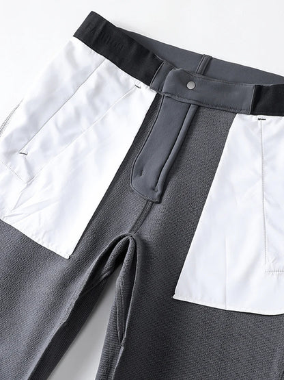 Men's Performance Casual Pants Fleece Lined Outdoors Waterproof Windproof Warm Trousers Business Travel Golf Stretch Pants.