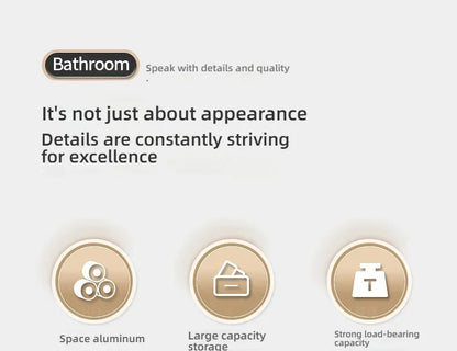 Beliebter Stil, 40/50 cm, selbstklebende Wandhalterung für Badezimmer, wasserdicht und rostfrei, Aufbewahrungsregal mit Haken, Handtuchhalter