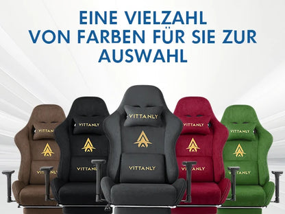 HAPIHAPPY Modischer Gaming-Stuhl, echter Computer-Bürostuhl mit Taschenfederkissen, Armlehnen und Fußstütze, Spielstuhl