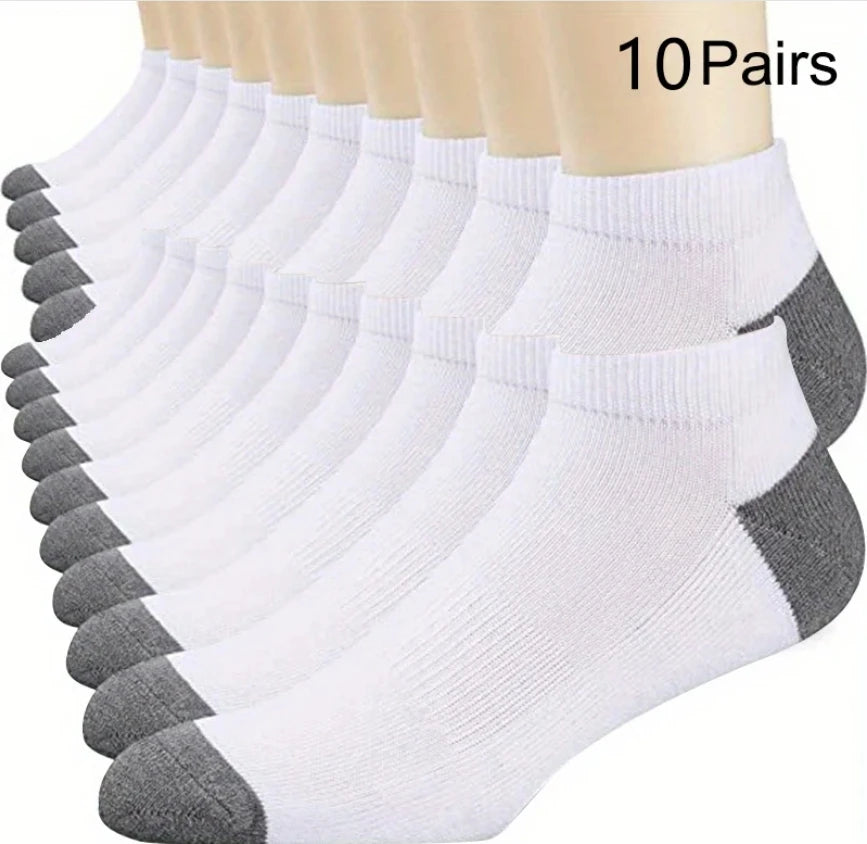 10/5/3MEN'S Mid-calf Socks Cotton Socks for All Seasons, Solid Colour and Versatile.