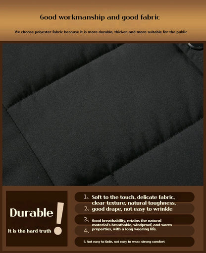 Winter Men's Cotton Jacket with Fleece for Middle-aged and Elderly People Warm Coat, Windproof Winter Coat Parka Coat.