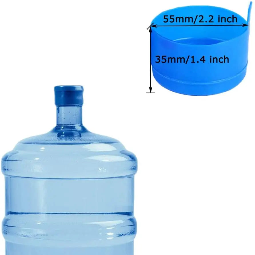 5pcs 55mm Water Bottle Snap On Cap Replacement 3 and 5 Gallon Non-Spill Water Jug Caps Reusable Non Spill Caps Anti Splash Peel.