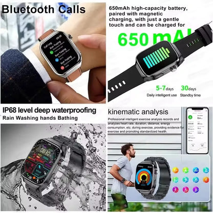 2025New Micro Physical Examination Smart Watch For Men Uric Acid Body Fat Five Organ Health Watches Bluetooth Call SmartBracelet.