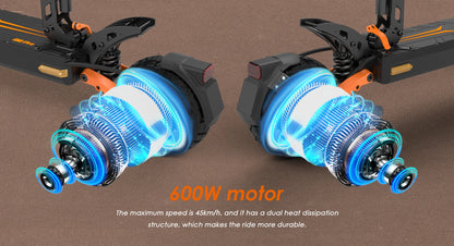 KuKirin G2 Pro Electric Scooter 600W Brushless Motor Adult E-Scooter 48V15.6AH Battery 9inch Rubber Vacuum Tires E-Scooter.